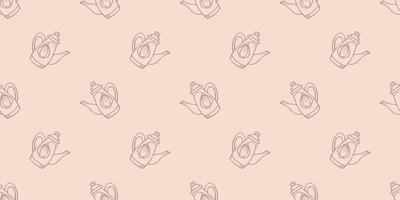 Teapots seamless repeat pattern background vector