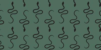 Black and green snake seamless repeat pattern background vector