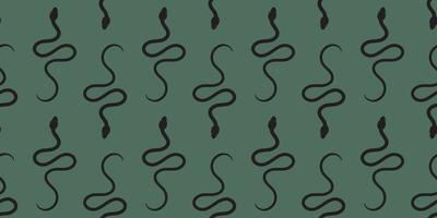 Black and green snake seamless repeat pattern background vector