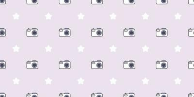 Camera seamless repeat pattern vector background