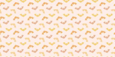 Halloween bats orange seamless repeat pattern vector background