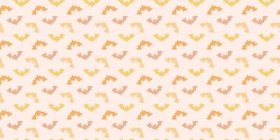 Halloween bats orange seamless repeat pattern vector background