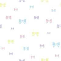 Pastel bow pattern, cute vector pattern for girls