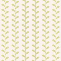 Green leaf vector pattern, seamless botanical print, garland background, mid century modern