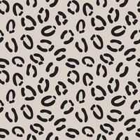 Brown and black cheetah print repeat pattern, animal print. vector