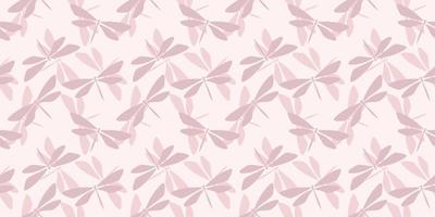 Dragonfly pastel seamless repeat pattern background. vector