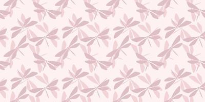 Dragonfly pastel seamless repeat pattern background. vector