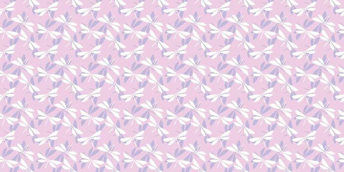 Dragonfly seamless repeat pattern background vector. vector