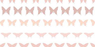 Butterfly silhouette seamless vector pattern background