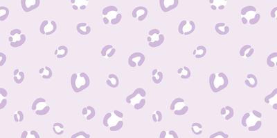 Cheetah seamless vector pattern background, cute pastel purple