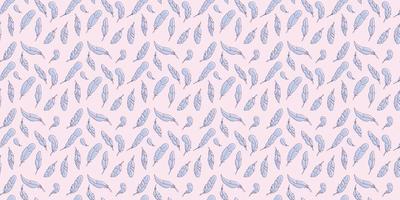 Feather seamless repeat pattern vector background
