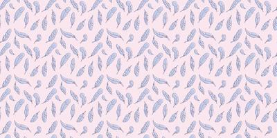 Feather seamless repeat pattern vector background