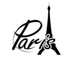 parís, francia, logotipo, vector