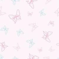 Vector butterfly spring pattern, background.