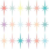 Geometric vector pattern with stars, pastel abstract background,