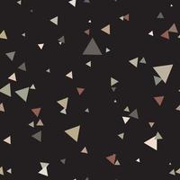 Scattered geometric pattern with triangles, black vector background