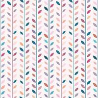 Colorful leaf vector pattern, seamless botanical print, garland background