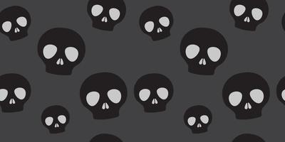 Skull icons seamless repeat pattern background. vector