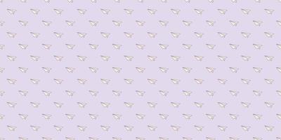 Pastel paper plane seamless repeat pattern vector background