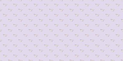 Pastel paper plane seamless repeat pattern vector background