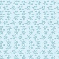 Blue leaf seamless repeat pattern vector design