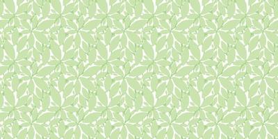 Green leaves seamless repeat pattern vector background