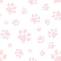 Pastel paw pattern, cute vector pattern for pets