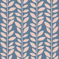 Modern leaf vector pattern, seamless botanical print, garland background