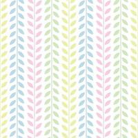 Pastel leaf vector pattern, seamless botanical print, garland background