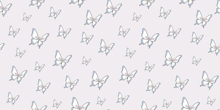 patrón de vector de mariposa, mosaico de repetición