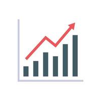 representación gráfica de un gráfico de barras verticales vector