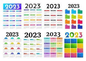 calendario para 2023 aislado en un fondo blanco vector