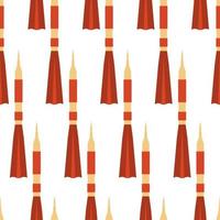 Seamless pattern with space rocket. Vector illustration.