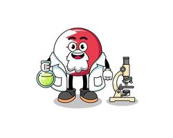 Mascot of bahrain flag as a scientist vector