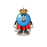 Mascot Illustration of blueberry king vector