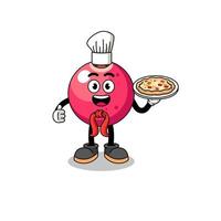 Illustration of cranberry as an italian chef vector