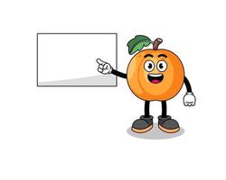 apricot illustration doing a presentation vector