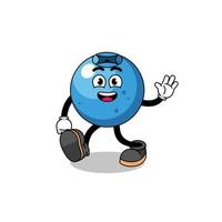 blueberry cartoon walking vector