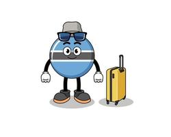 botswana mascot doing vacation vector