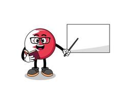 Mascot cartoon of bahrain flag teacher vector