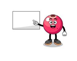 cranberry illustration doing a presentation vector