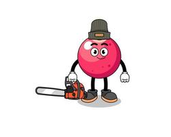 cranberry illustration cartoon as a lumberjack vector