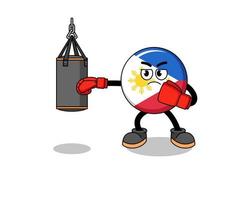 Illustration of philippines flag boxer vector