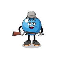 Cartoon Illustration of blueberry hunter vector