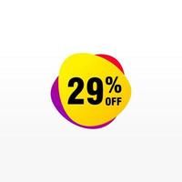 29 discount, Sales Vector badges for Labels, , Stickers, Banners, Tags, Web Stickers, New offer. Discount origami sign banner.
