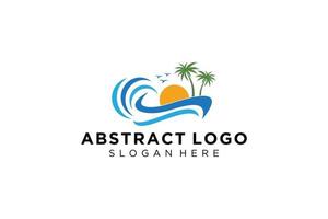 Abstract water wave splash logo symbol and icon design. vector