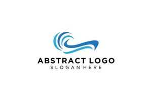 Abstract water wave splash logo symbol and icon design. vector