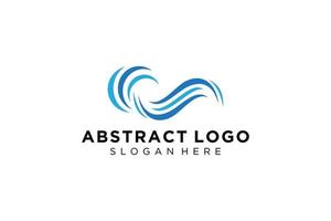 Abstract water wave splash logo symbol and icon design. vector