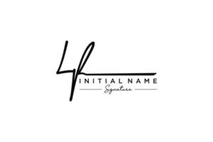 Initial LF signature logo template vector. Hand drawn Calligraphy lettering Vector illustration.