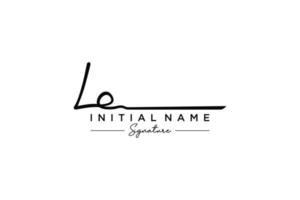 Initial LE signature logo template vector. Hand drawn Calligraphy lettering Vector illustration.